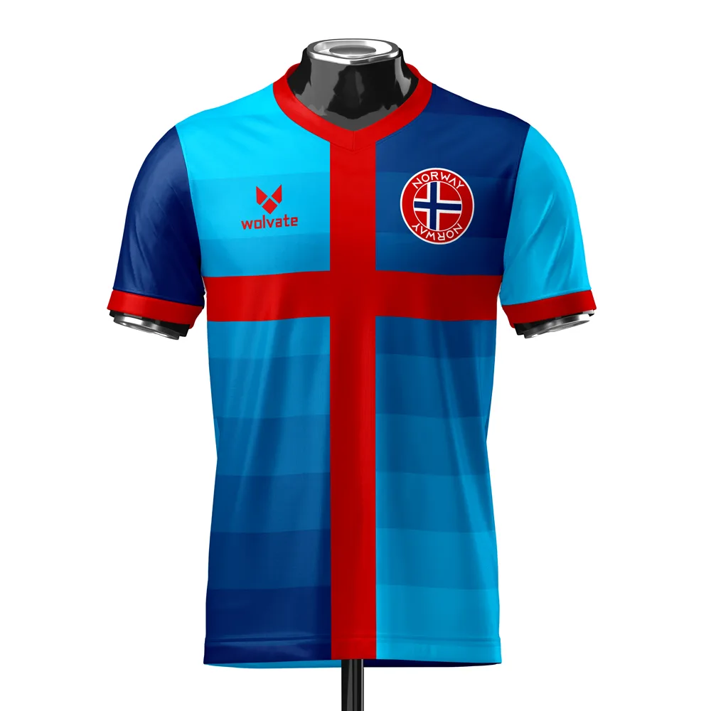 Norway concept football kit design, available for white-label production