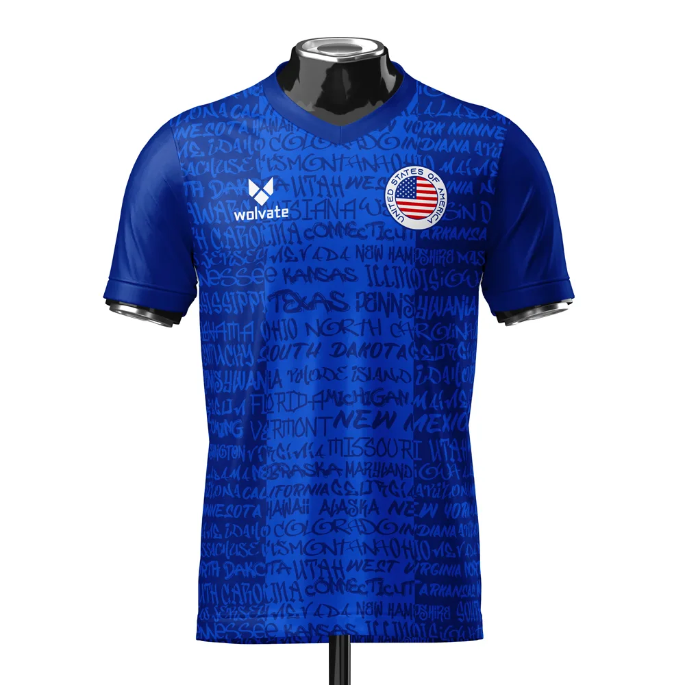USA 1 concept football kit design, available for white-label production
