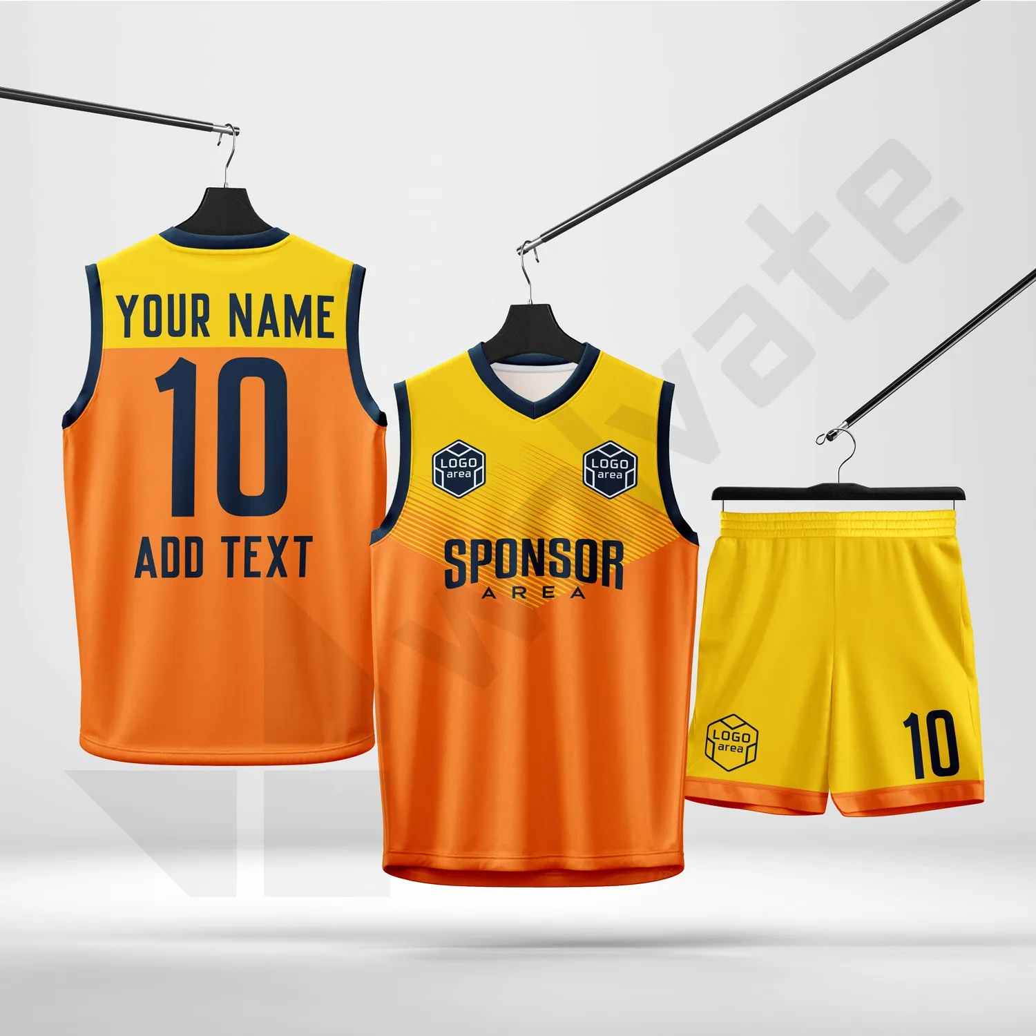 Custom basketball kit design template WJB1003, ready for your logo, team name and sponsor