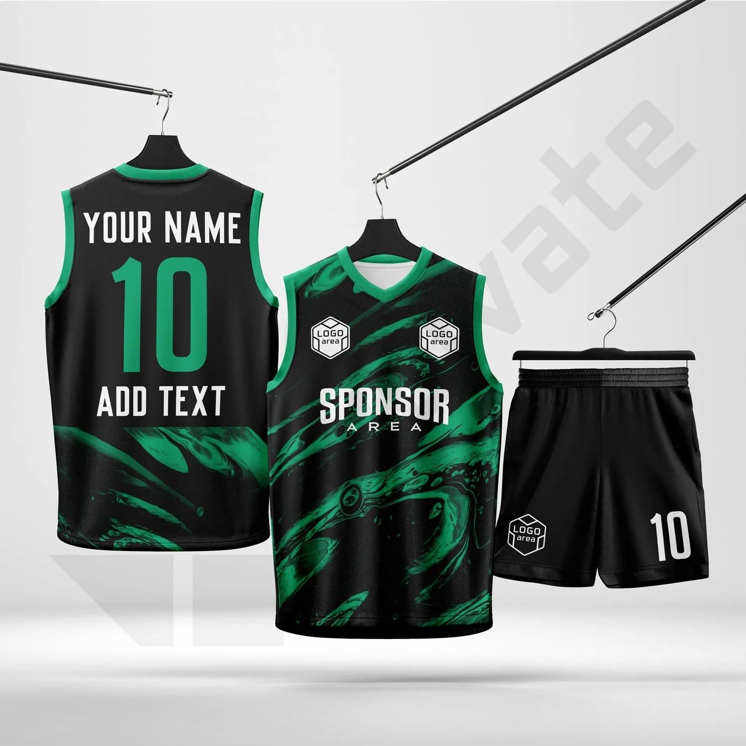 Custom basketball kit design template WJB1004, ready for your logo, team name and sponsor