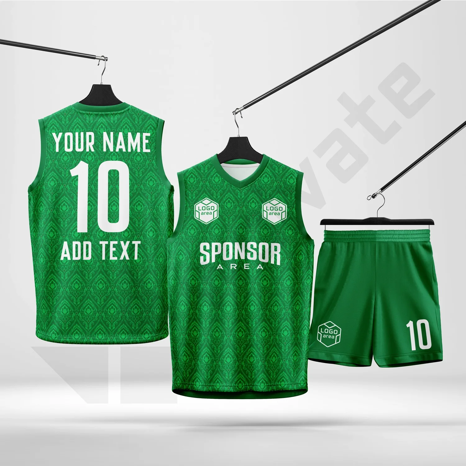 Custom basketball kit design template WJB1007, ready for your logo, team name and sponsor