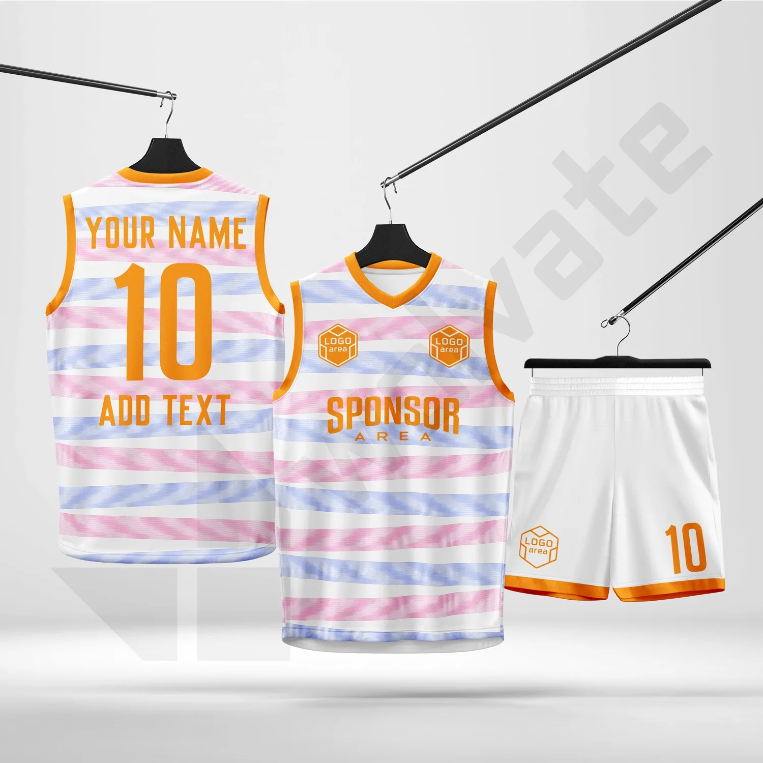Custom basketball kit design template WJB1008, ready for your logo, team name and sponsor