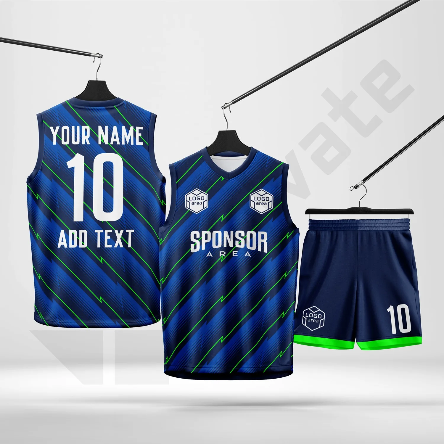 Custom basketball kit design template WJB1010, ready for your logo, team name and sponsor