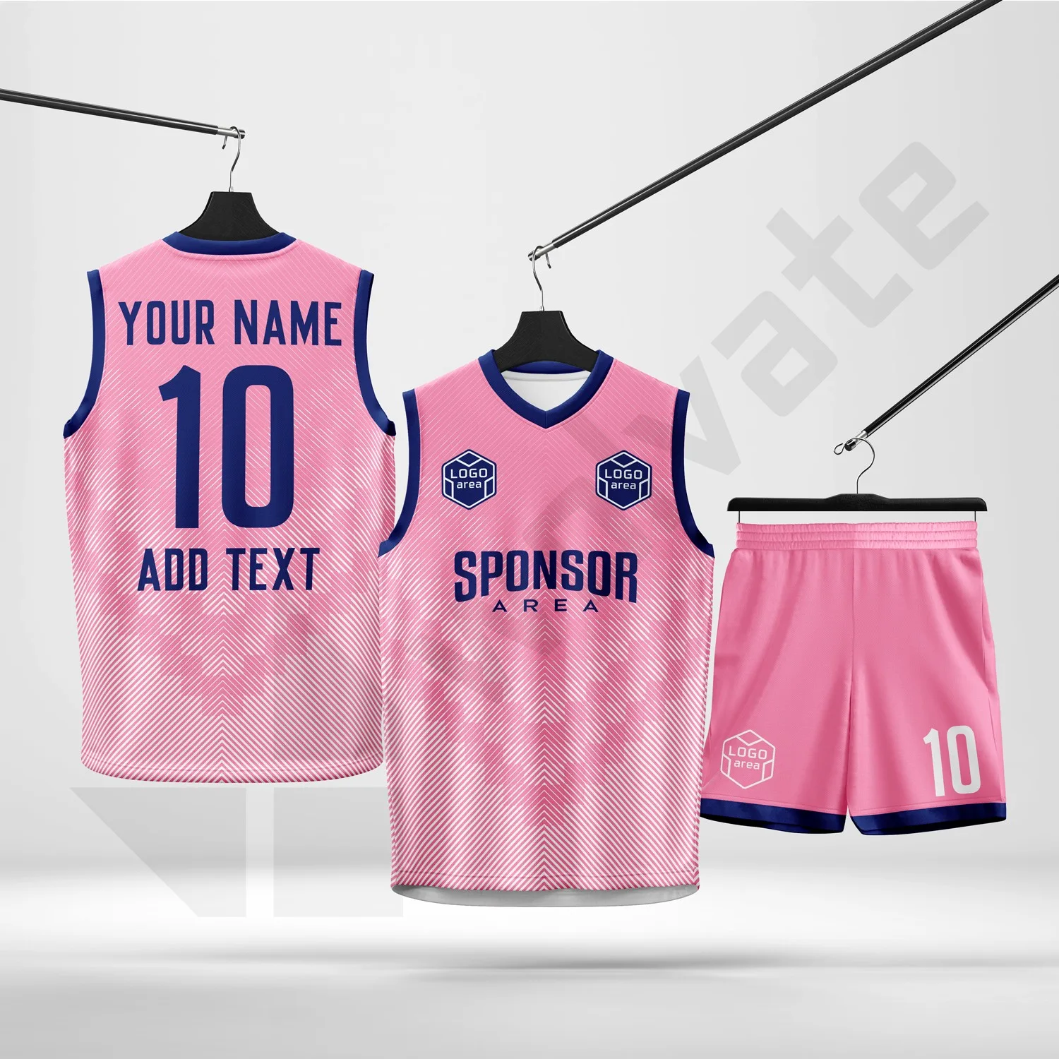 Custom basketball kit design template WJB1011-1, ready for your logo, team name and sponsor