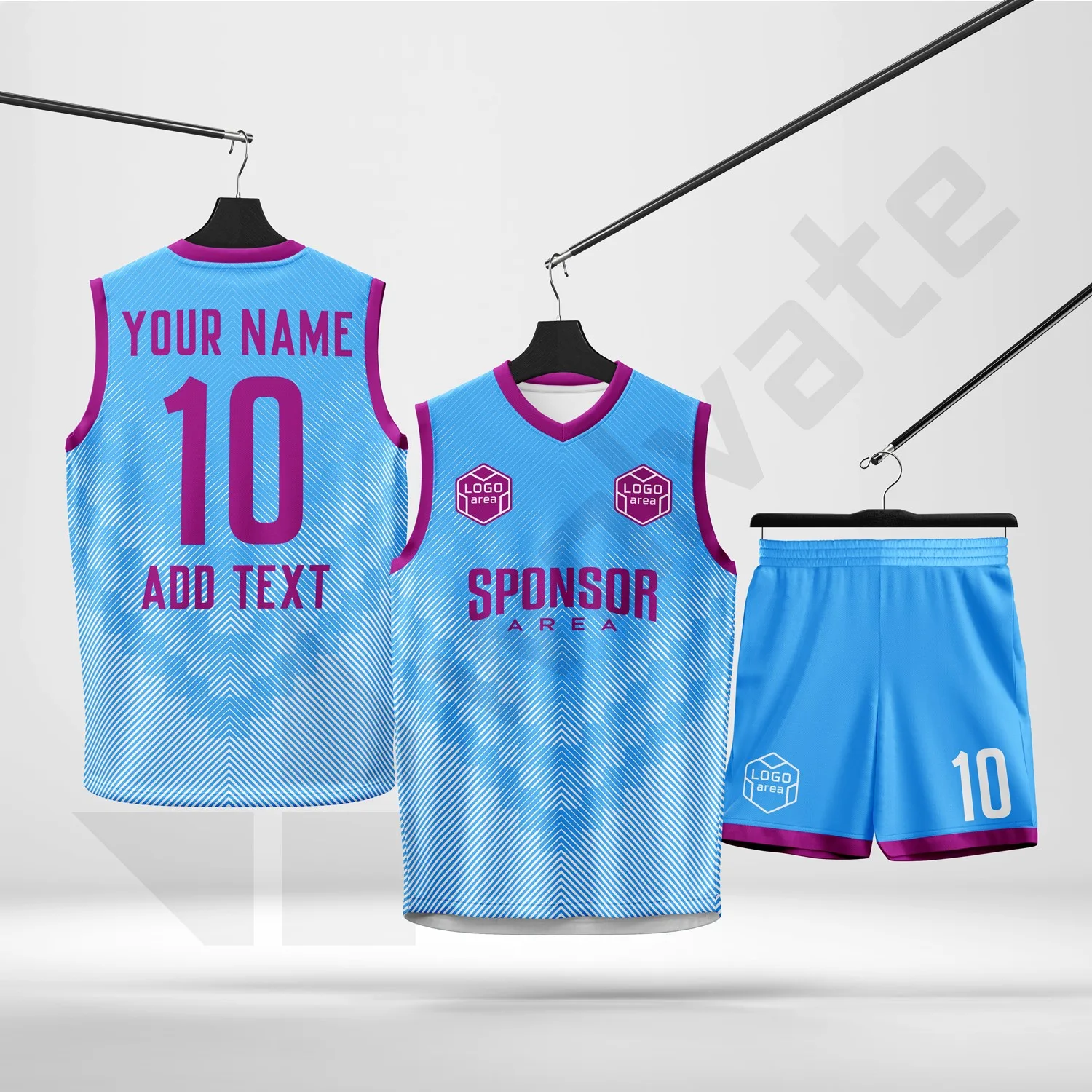 Custom basketball kit design template WJB1011, ready for your logo, team name and sponsor