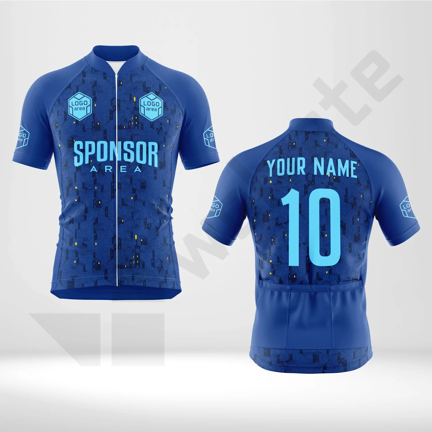 Custom cycling kit design template WJC1004, ready for your logo, team name and sponsor