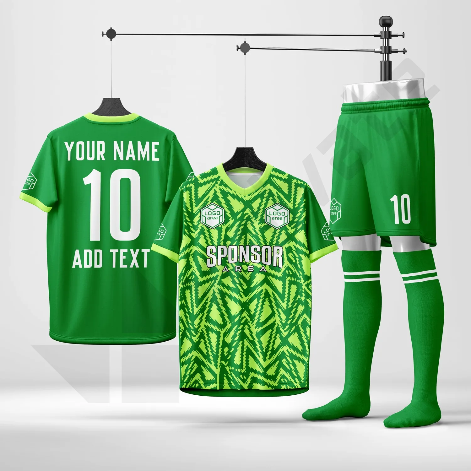 Custom football kit design template WJF1004, ready for your logo, team name and sponsor