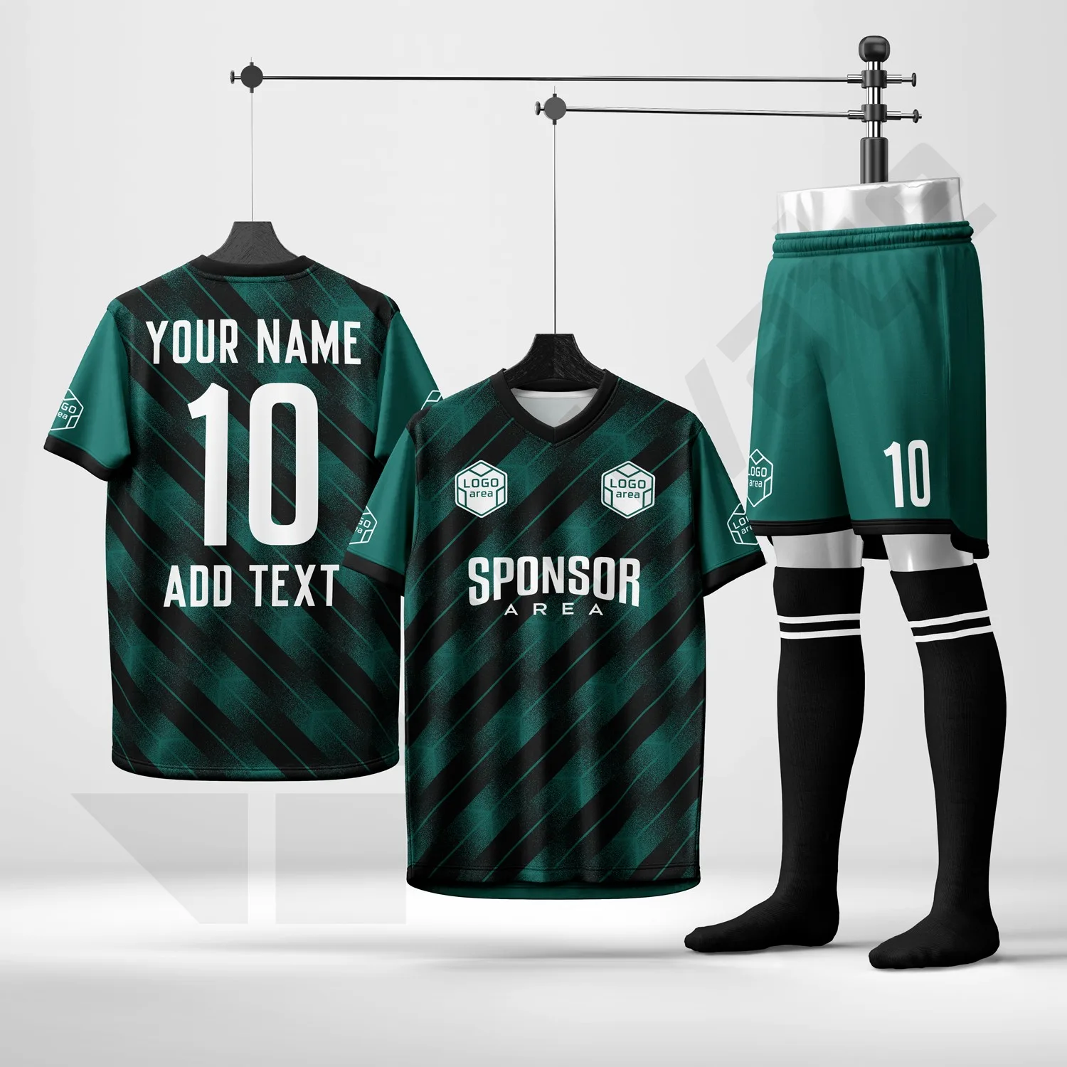 Custom football kit design template WJF1006, ready for your logo, team name and sponsor