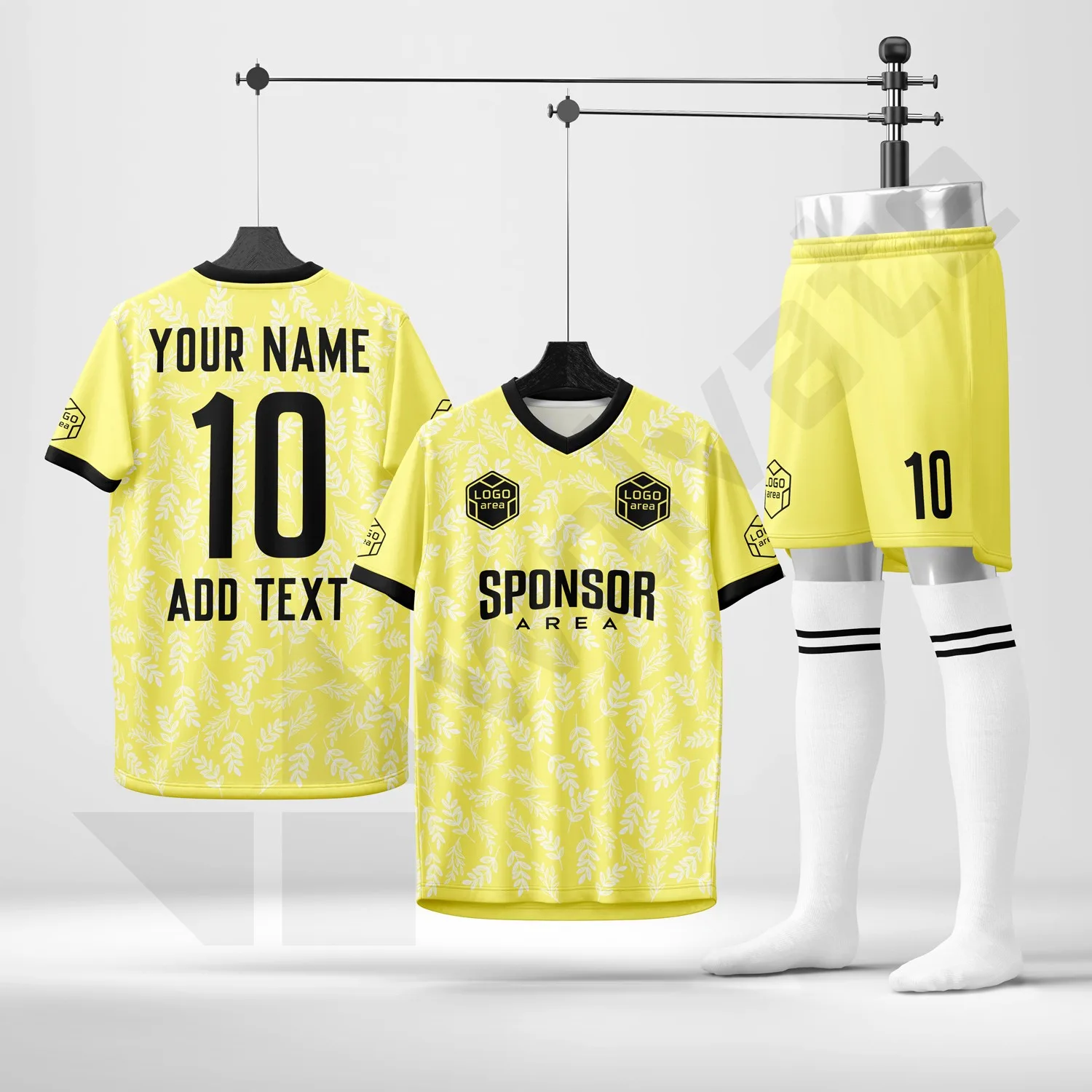 Custom football kit design template WJF1010-1, ready for your logo, team name and sponsor