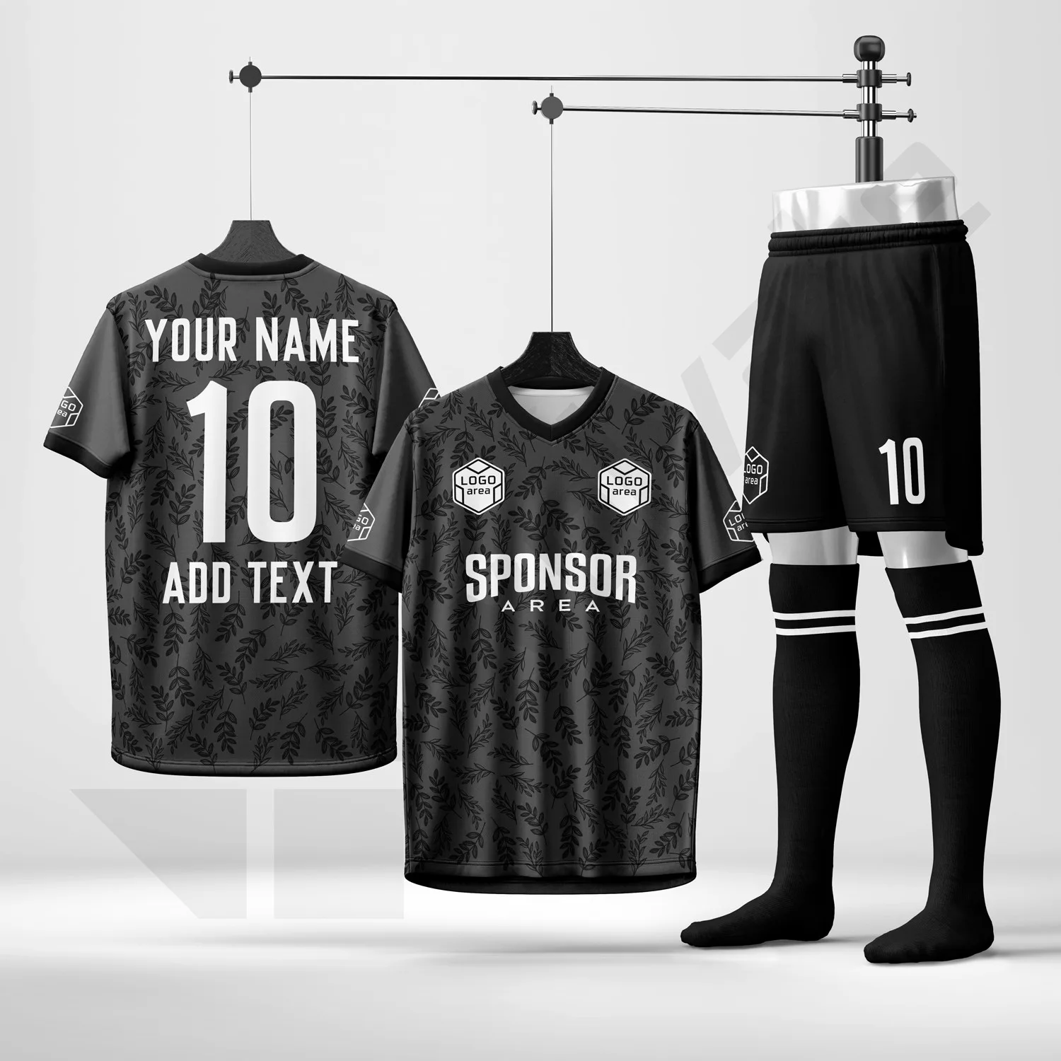 Custom football kit design template WJF1010, ready for your logo, team name and sponsor