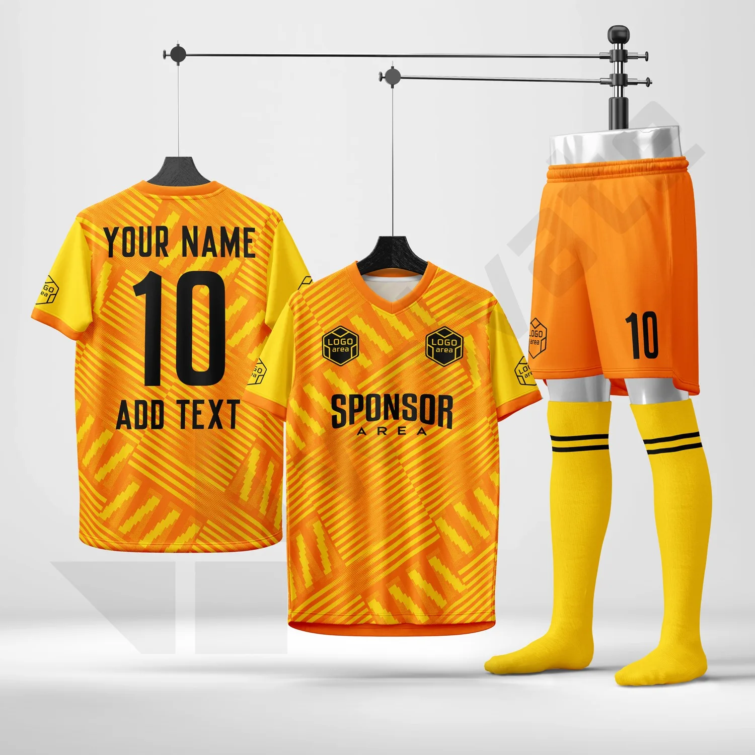 Custom football kit design template WJF1011-1, ready for your logo, team name and sponsor