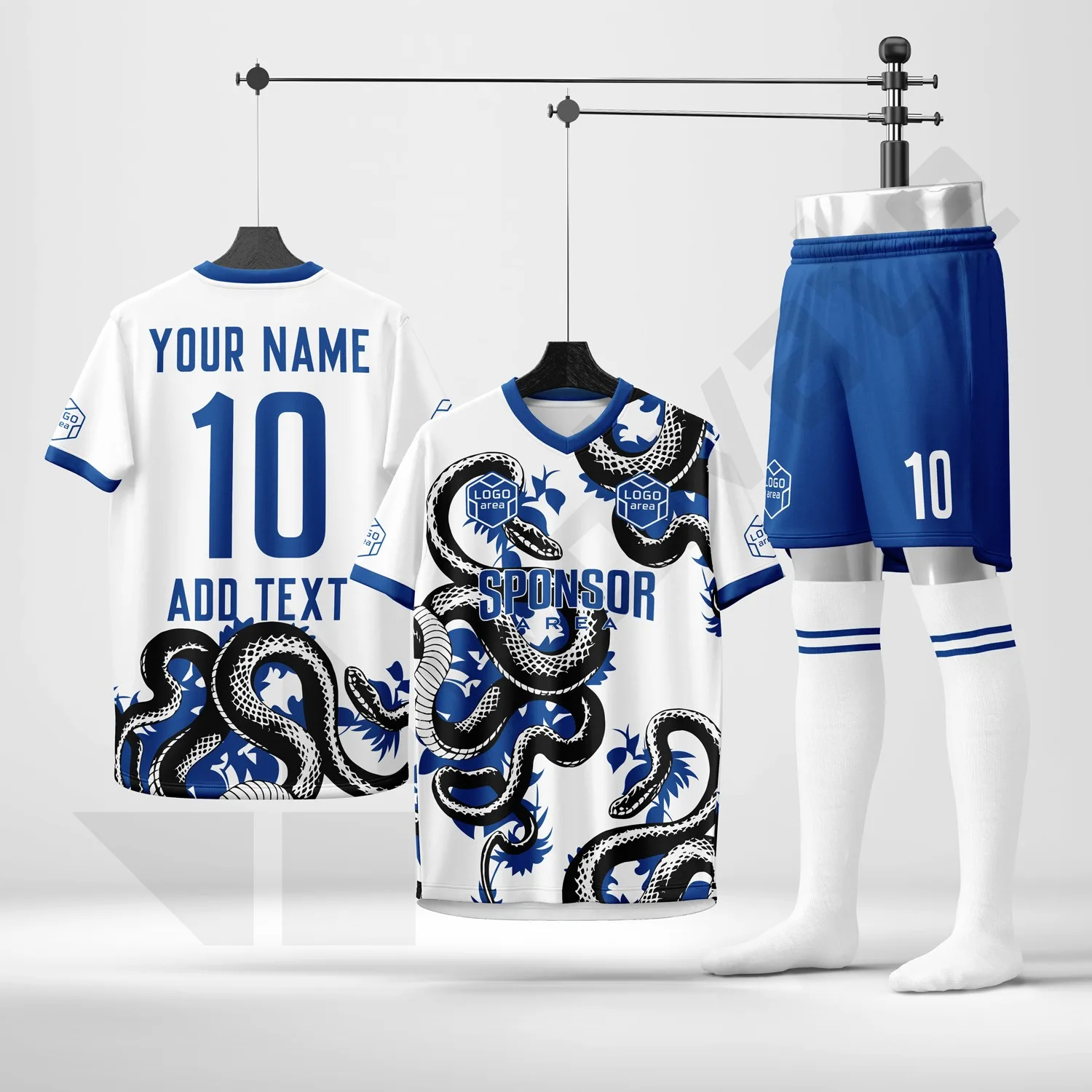 Custom football kit design template WJF1014, ready for your logo, team name and sponsor
