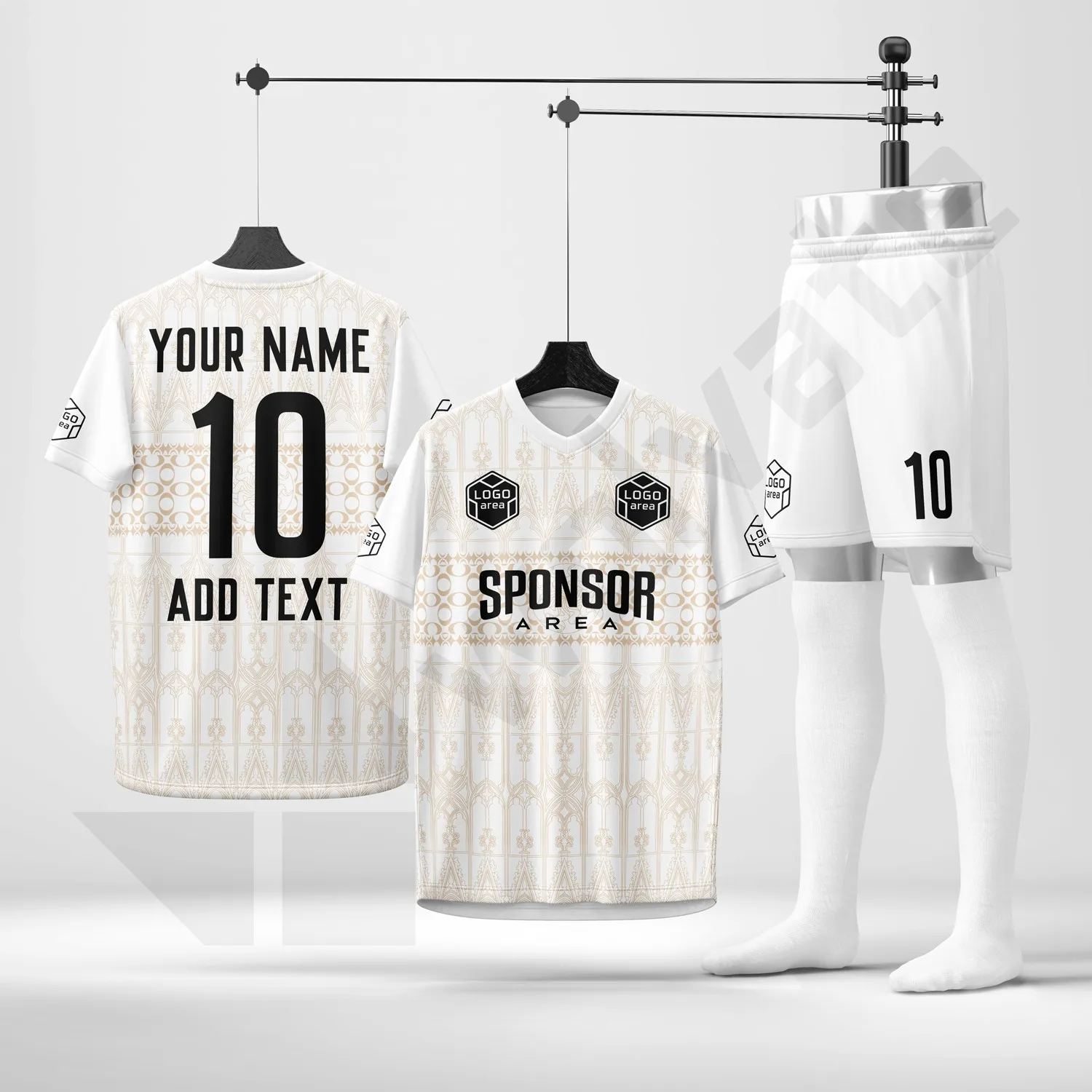 Custom football kit design template WJF1020-1, ready for your logo, team name and sponsor
