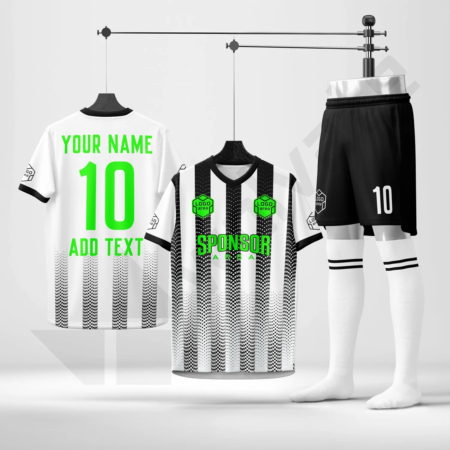 Custom football kit design template WJF1022, ready for your logo, team name and sponsor