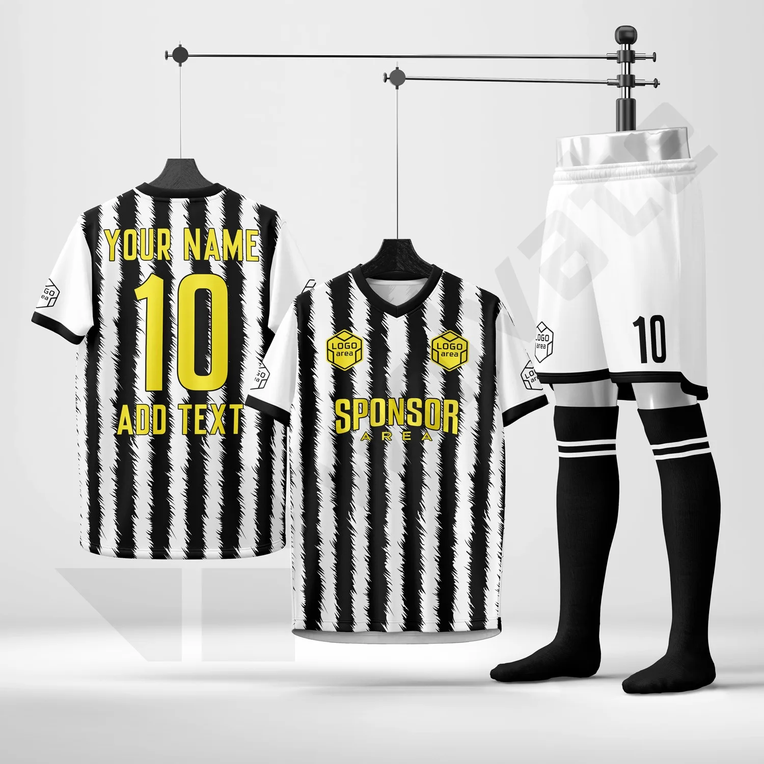 Custom football kit design template WJF1024-1, ready for your logo, team name and sponsor