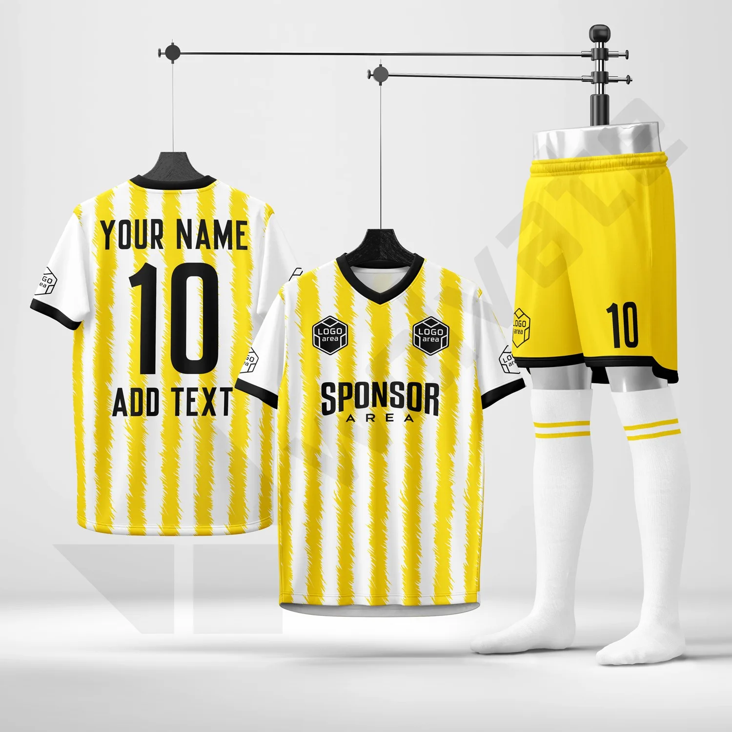 Custom football kit design template WJF1024, ready for your logo, team name and sponsor