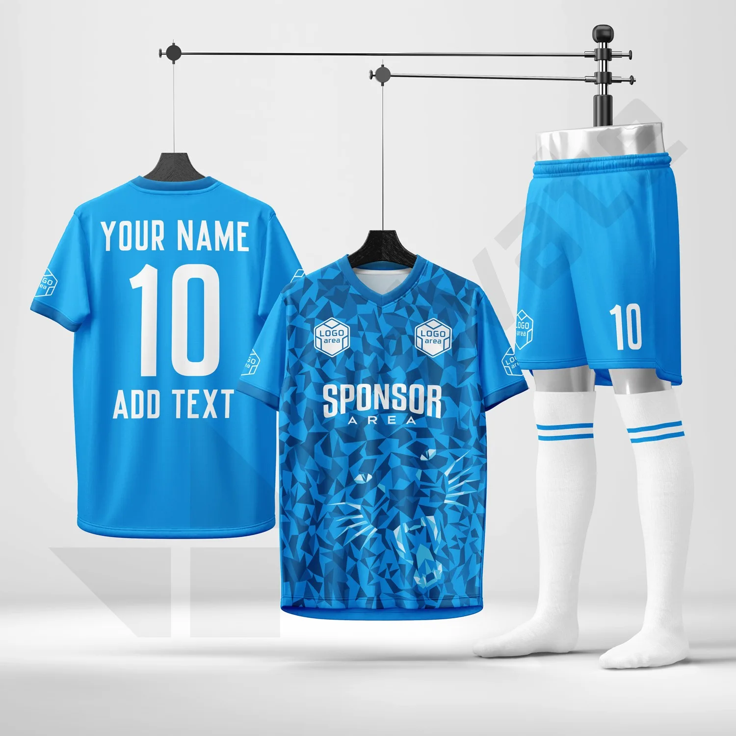 Custom football kit design template WJF1025, ready for your logo, team name and sponsor