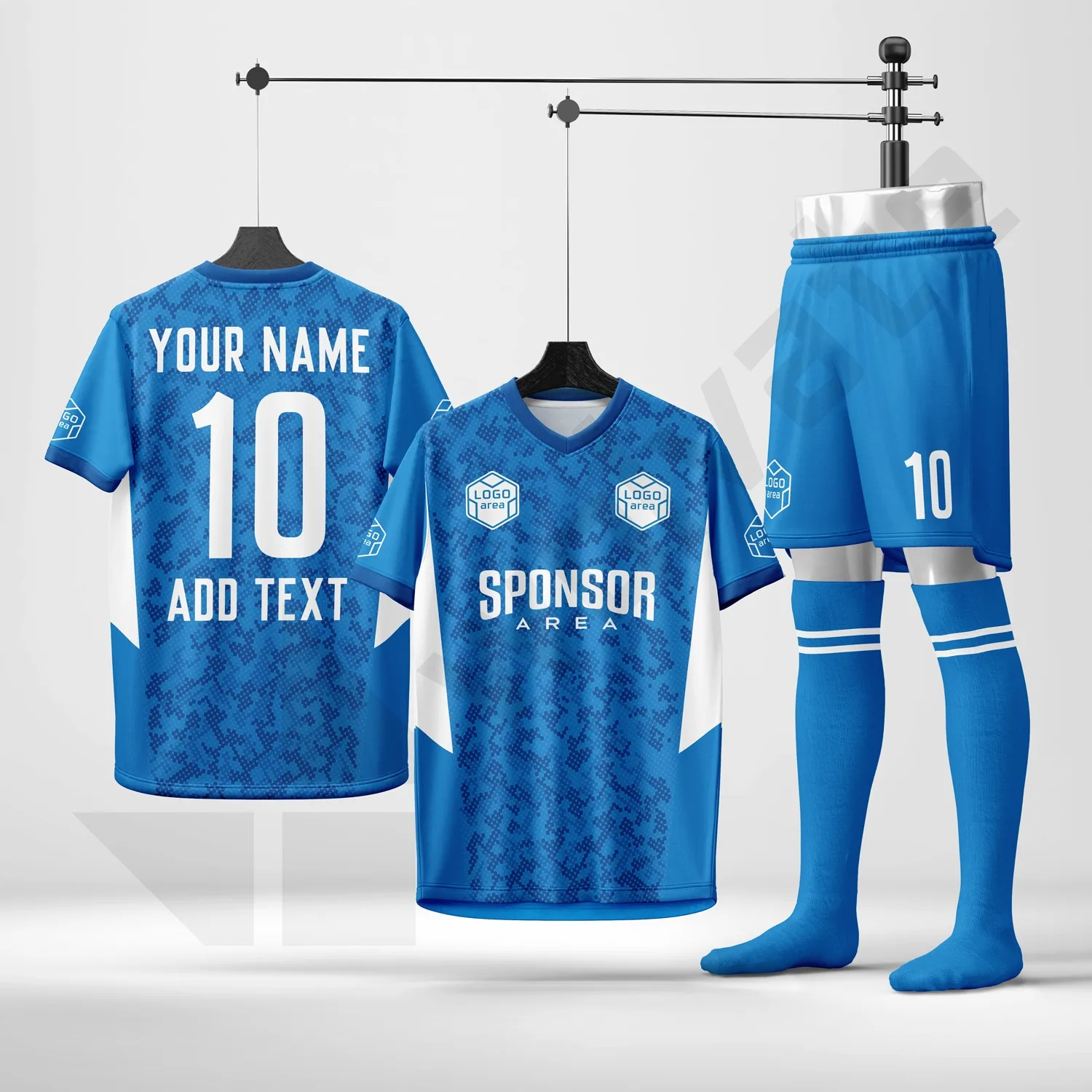 Custom football kit design template WJF1026, ready for your logo, team name and sponsor