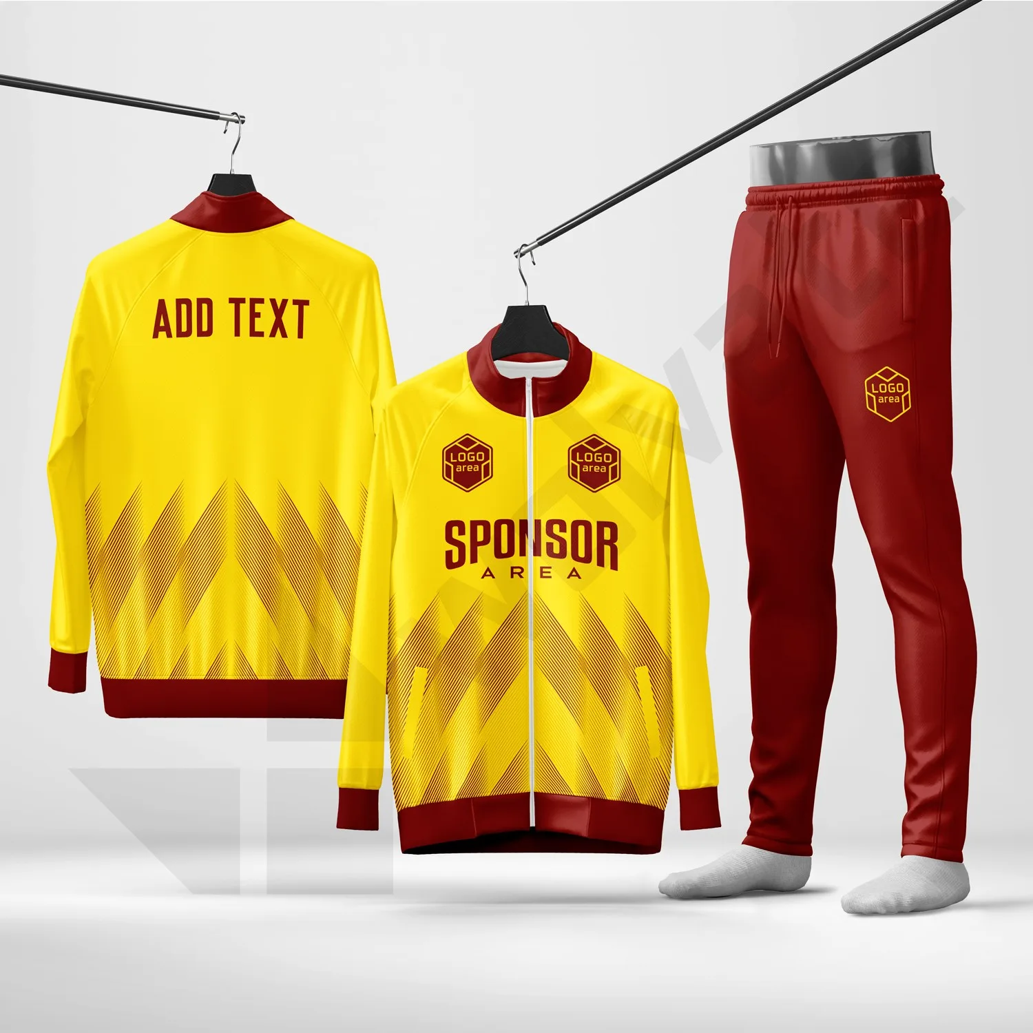 Custom tracksuit kit design template WJT1001-1, ready for your logo, team name and sponsor