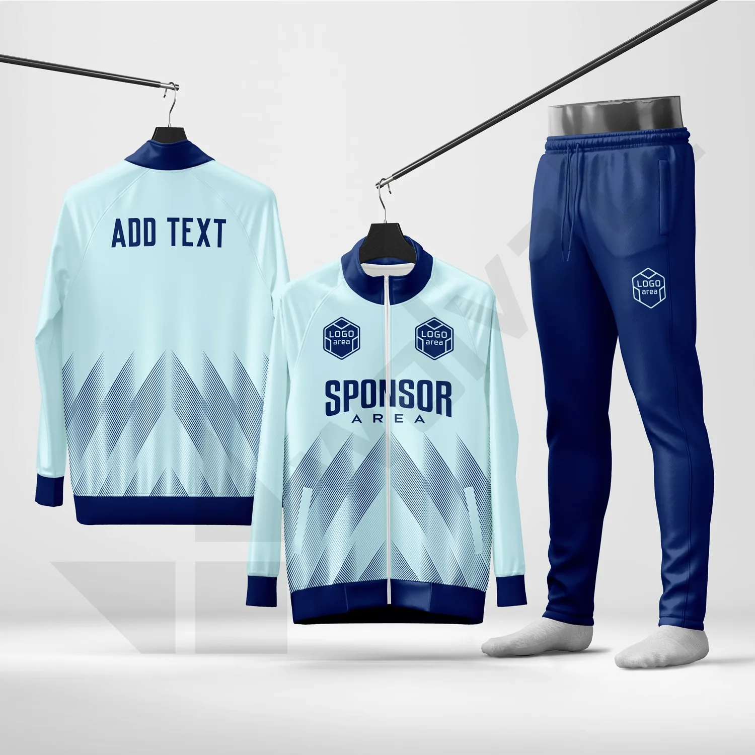 Custom tracksuit kit design template WJT1001, ready for your logo, team name and sponsor