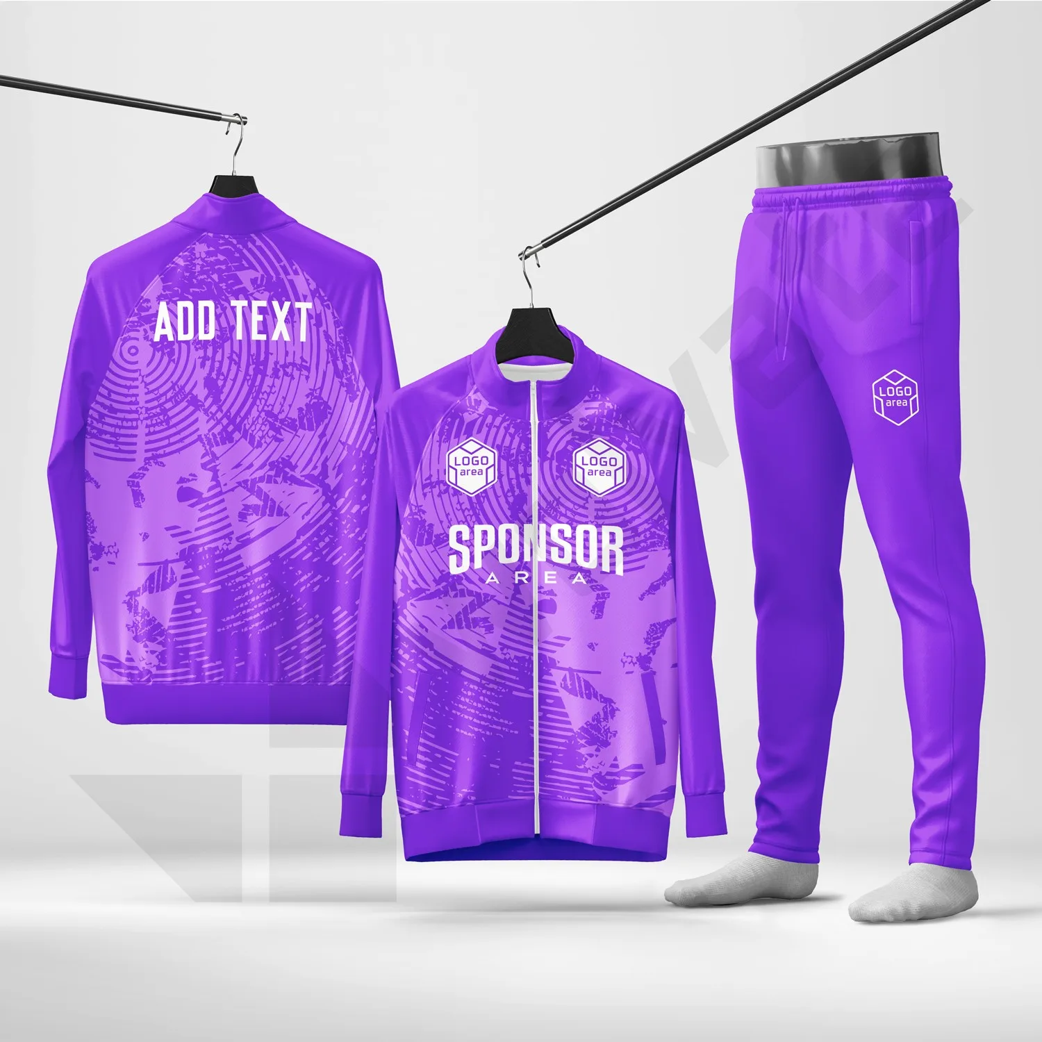 Custom tracksuit kit design template WJT1002-1, ready for your logo, team name and sponsor