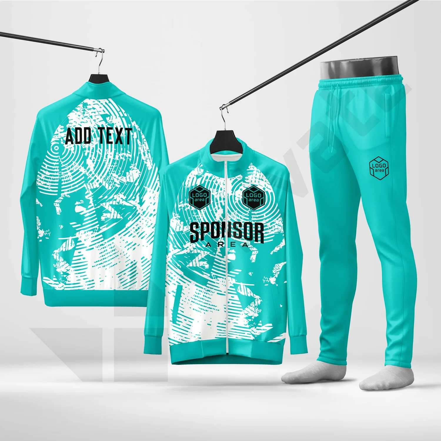 Custom tracksuit kit design template WJT1002, ready for your logo, team name and sponsor