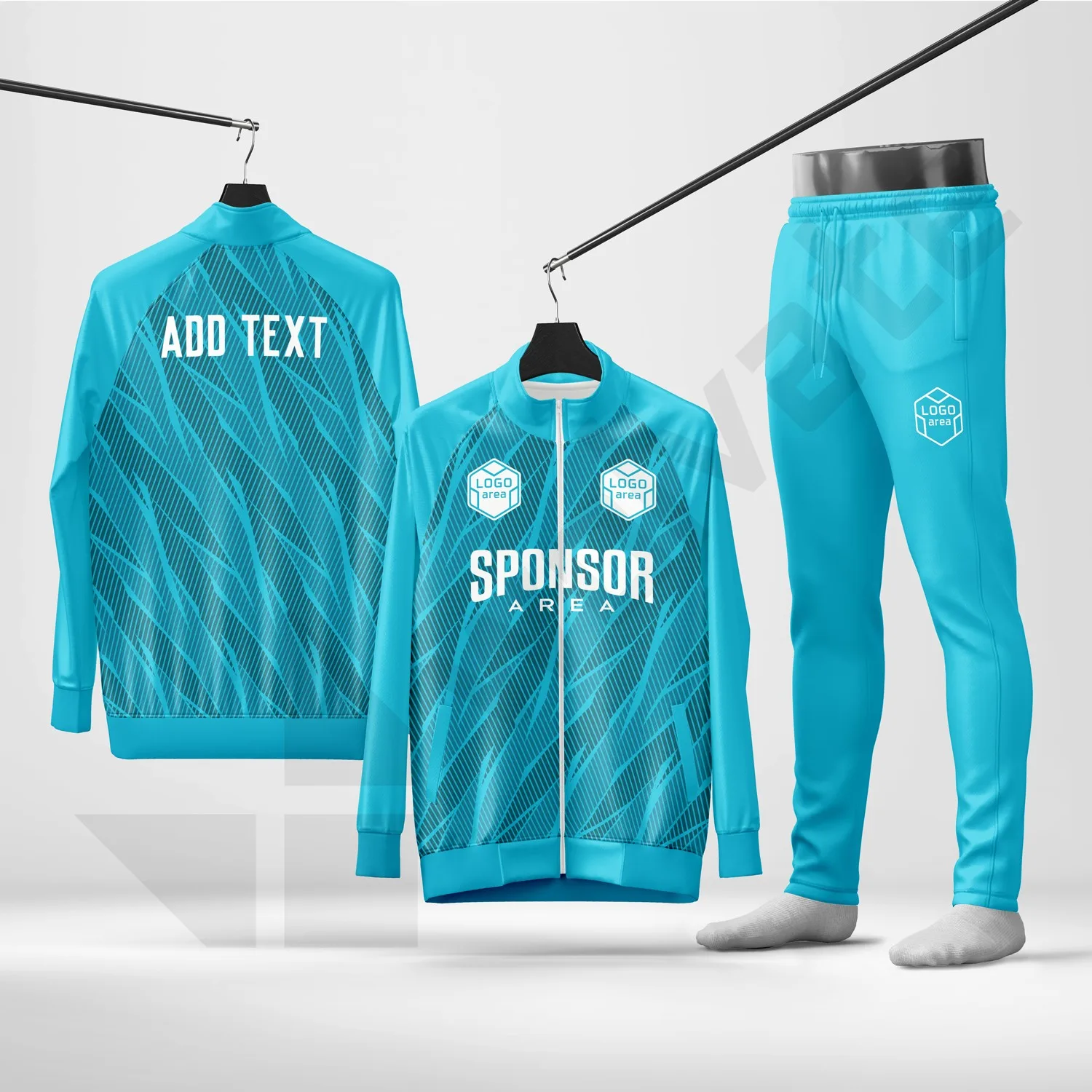 Custom tracksuit kit design template WJT1003, ready for your logo, team name and sponsor