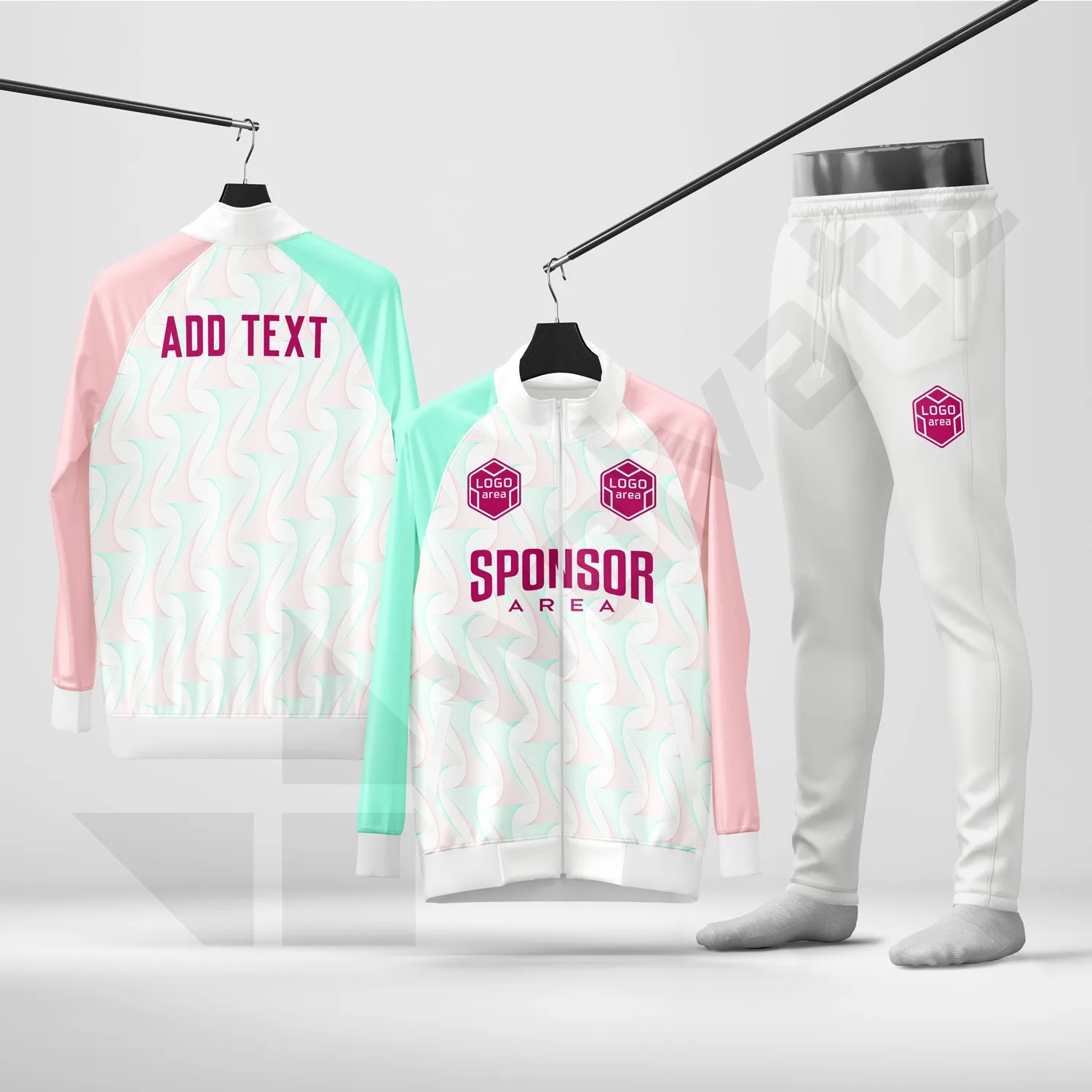 Custom tracksuit kit design template WJT1005, ready for your logo, team name and sponsor