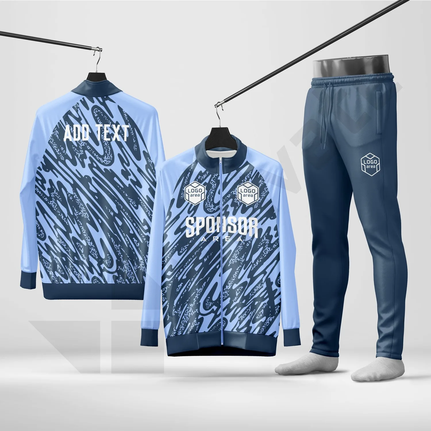 Custom tracksuit kit design template WJT1006-1, ready for your logo, team name and sponsor