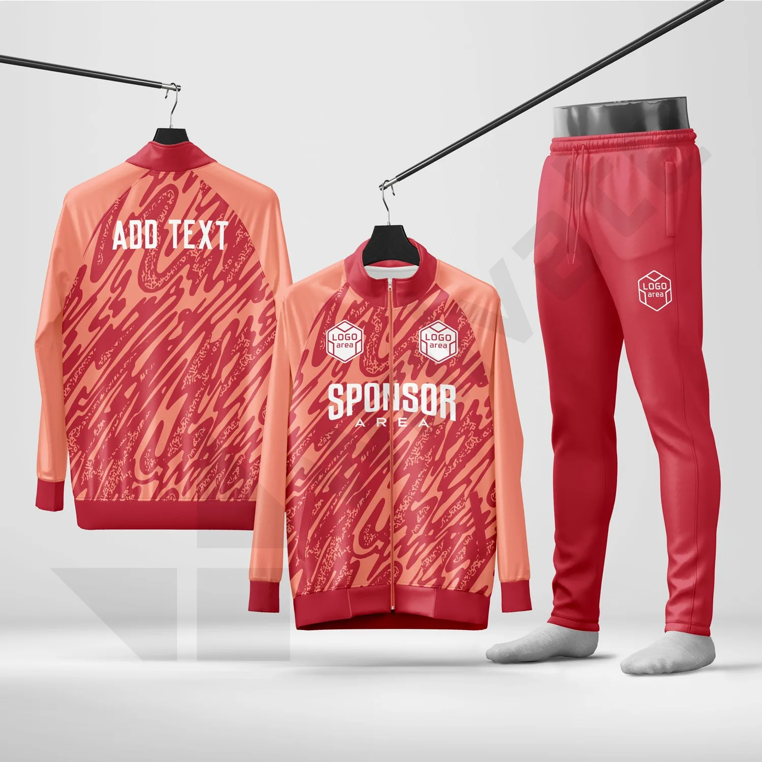 Custom tracksuit kit design template WJT1006, ready for your logo, team name and sponsor