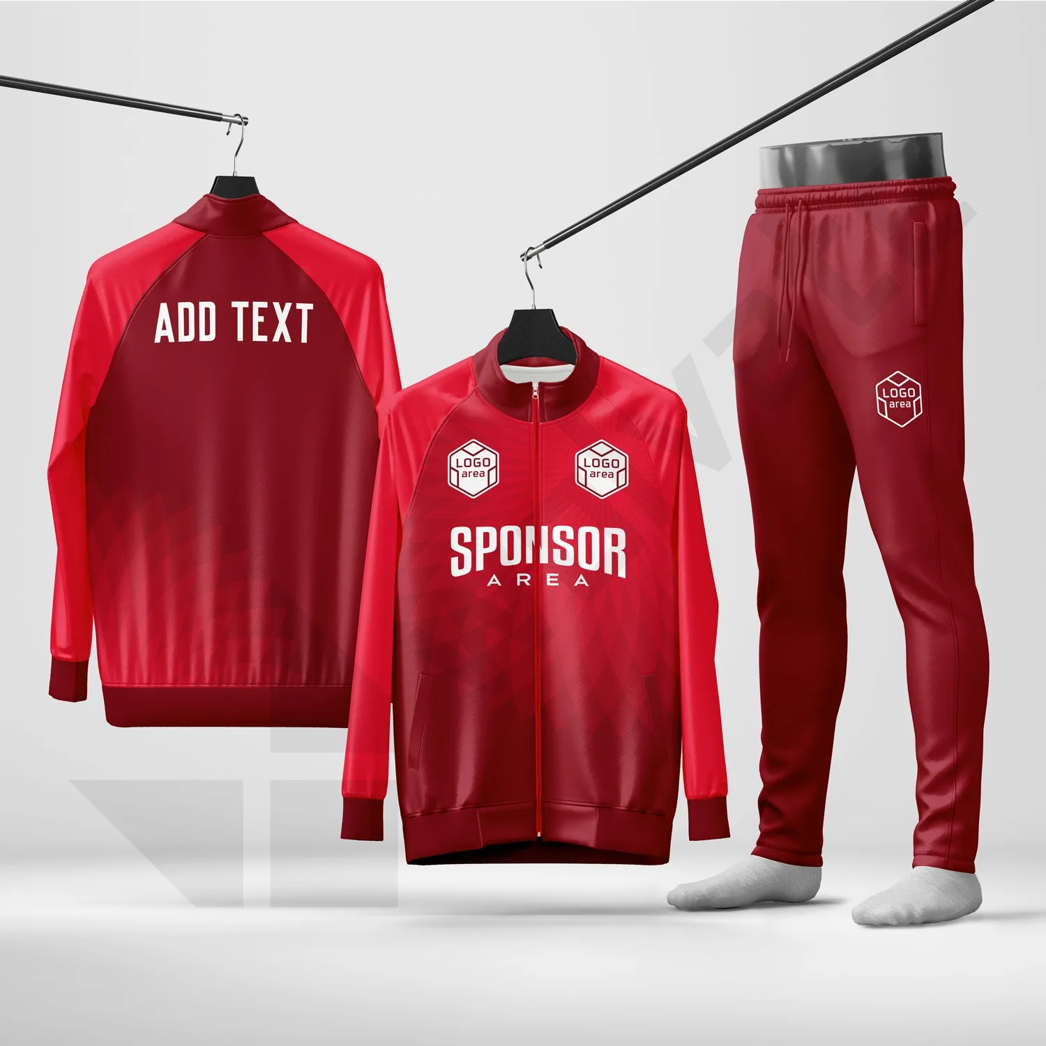 Custom tracksuit kit design template WJT1007-1, ready for your logo, team name and sponsor
