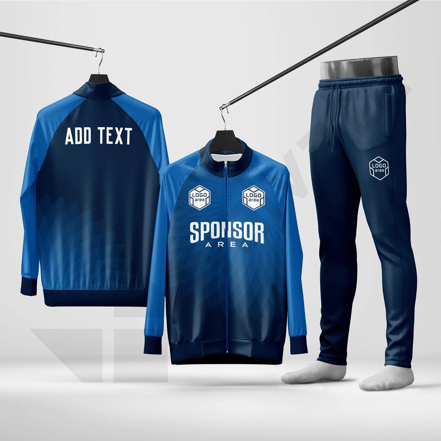 Custom tracksuit kit design template WJT1007, ready for your logo, team name and sponsor