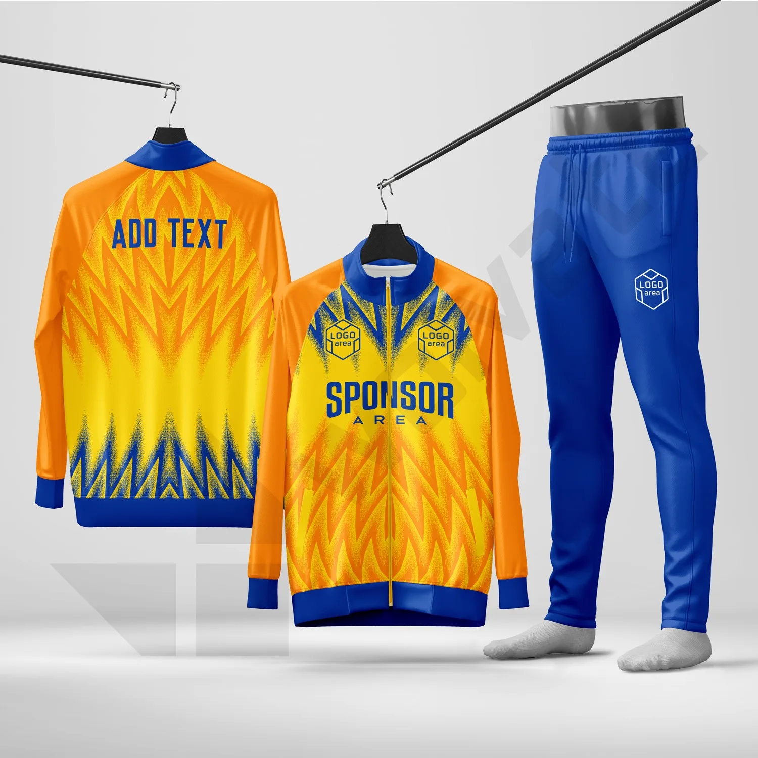 Custom tracksuit kit design template WJT1008, ready for your logo, team name and sponsor