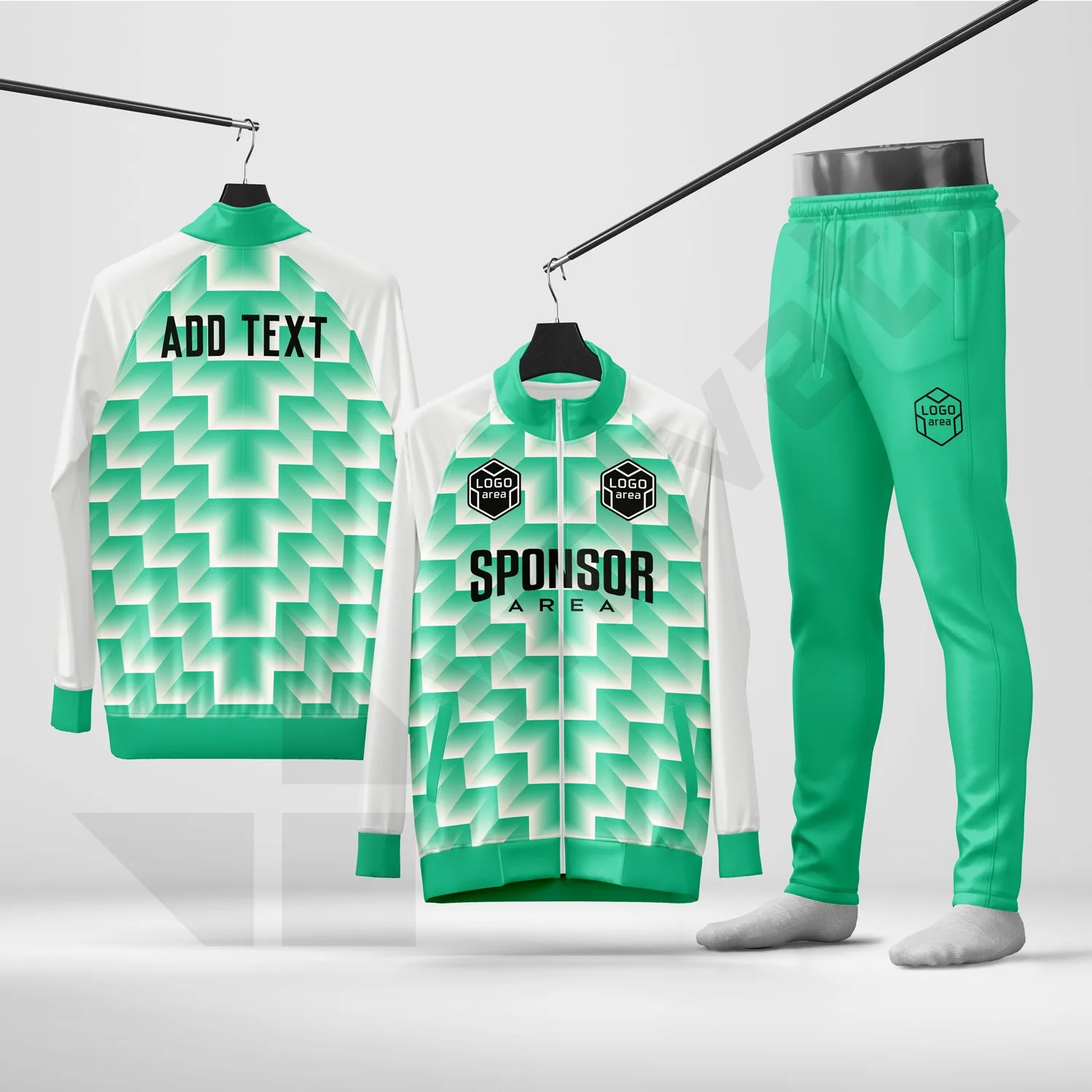 Custom tracksuit kit design template WJT1009, ready for your logo, team name and sponsor