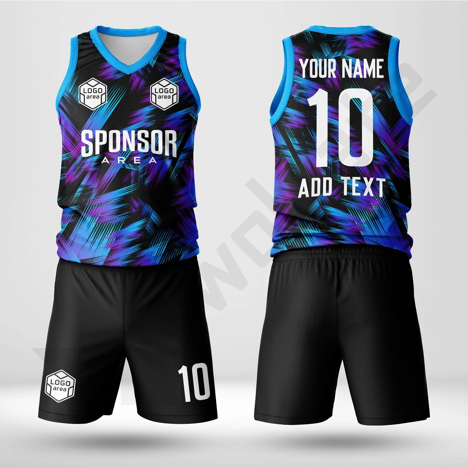 Custom volleyball kit design template WJV1002, ready for your logo, team name and sponsor