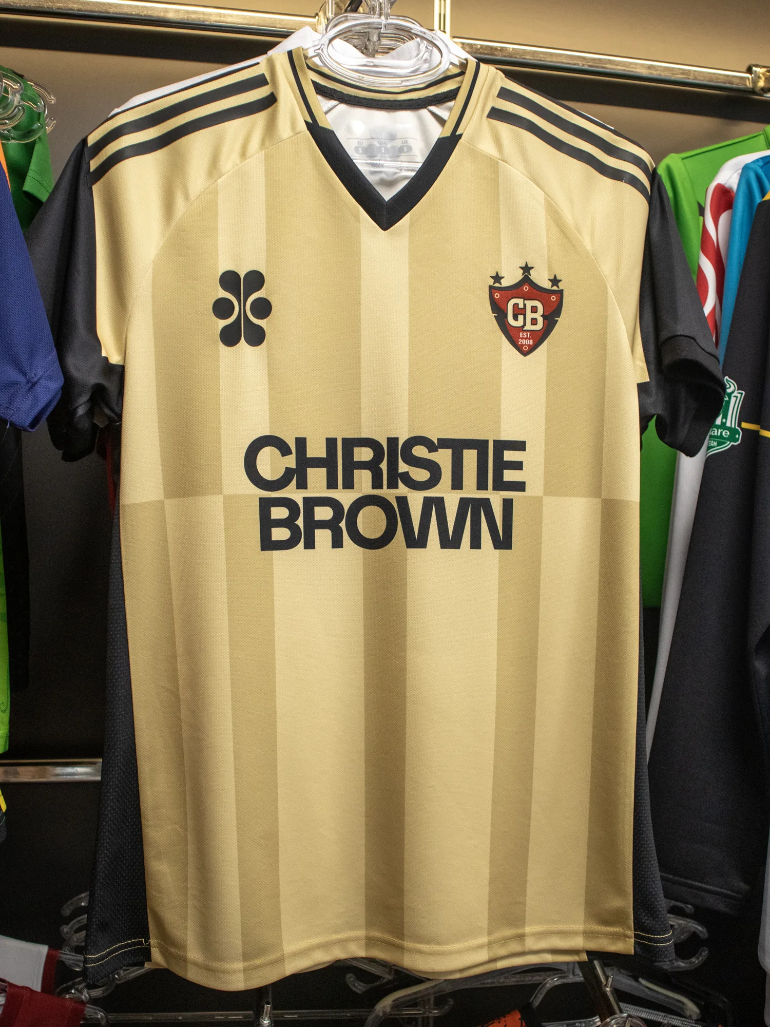 Custom white-label football kit manufactured for a private-label sportswear brand