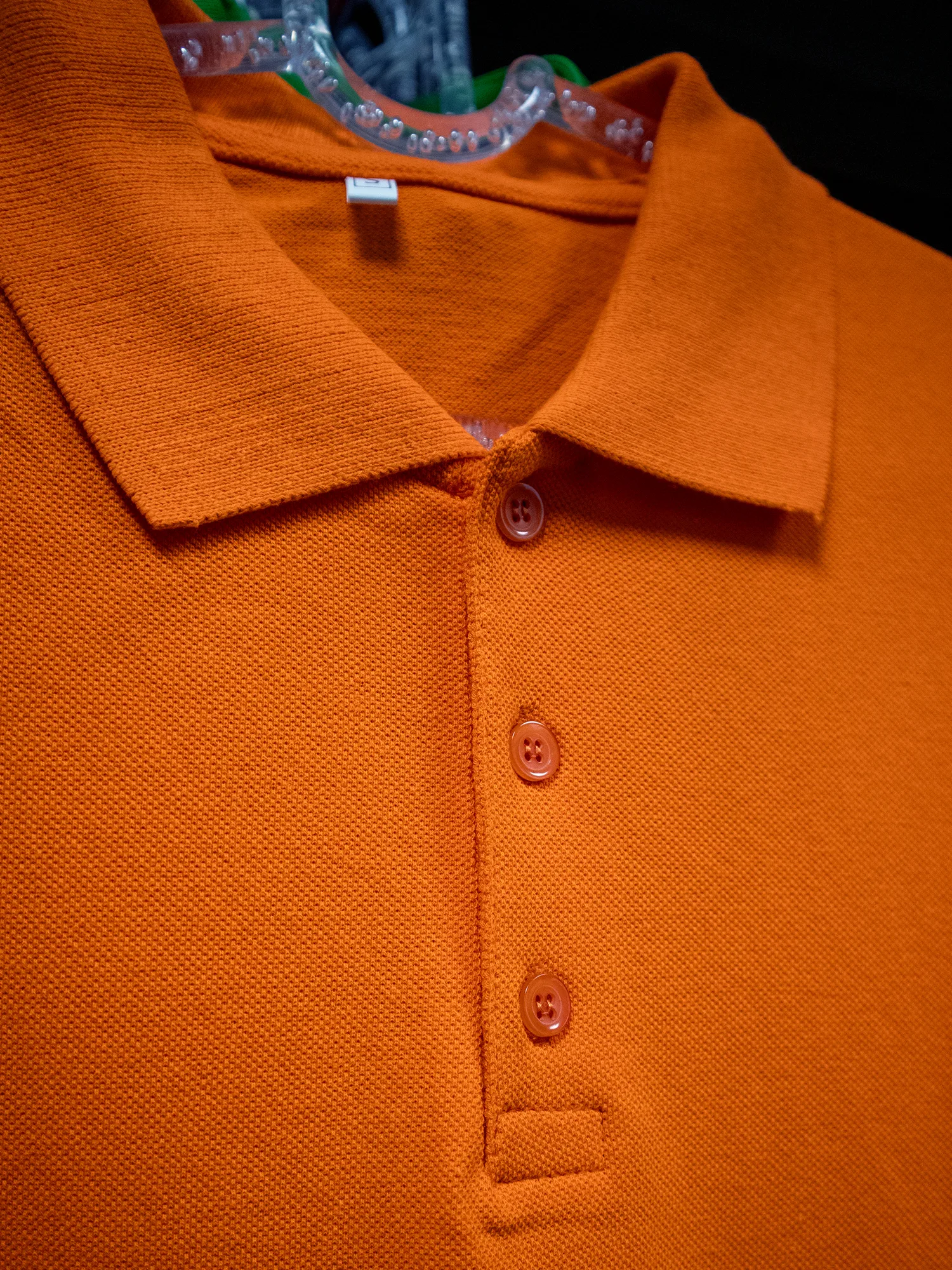 Custom white-label polo shirt in combed cotton piqué produced under a private label